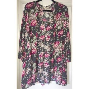 Umgee Floral Print Dress